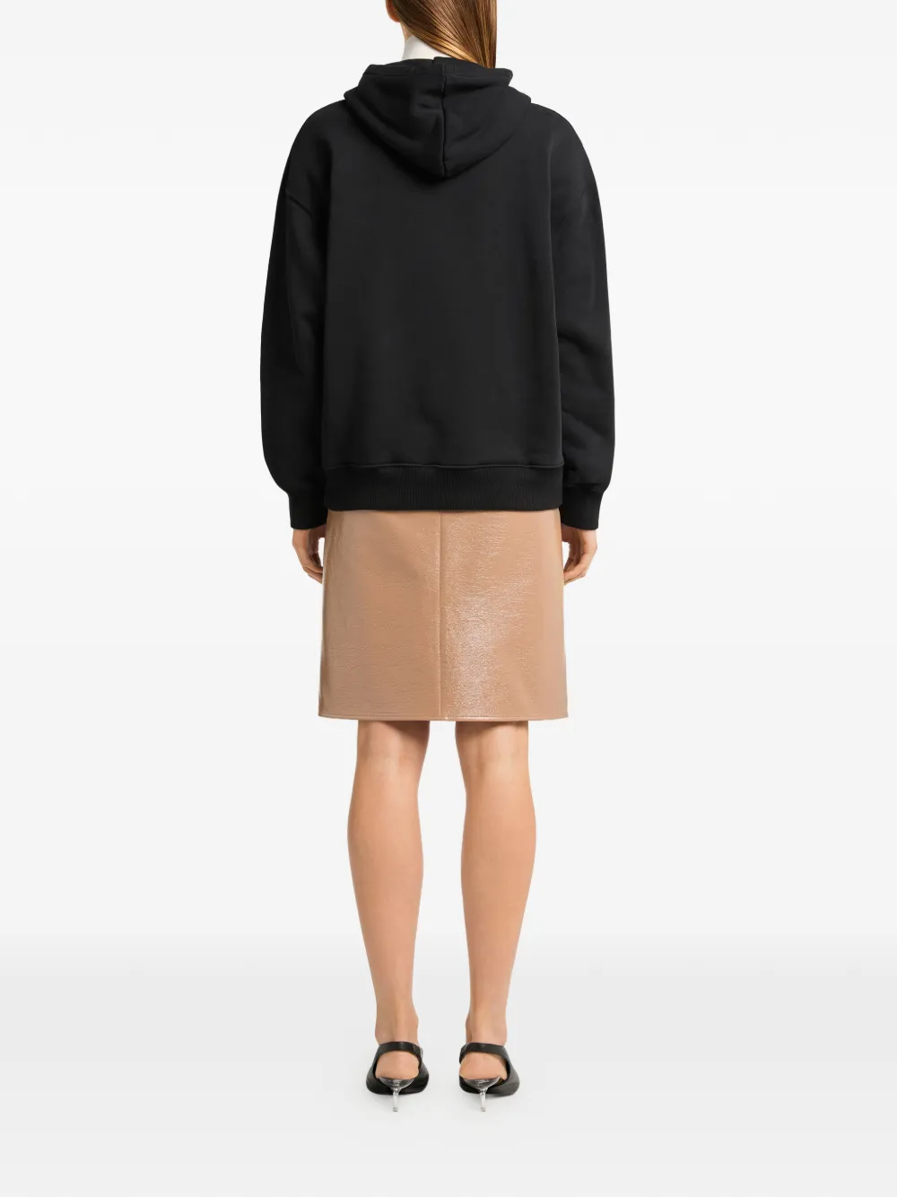 Courrèges Hoodie met logopatch Zwart