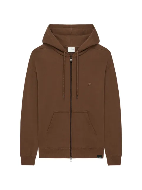 Courrèges hoodie zippé à logo brodé