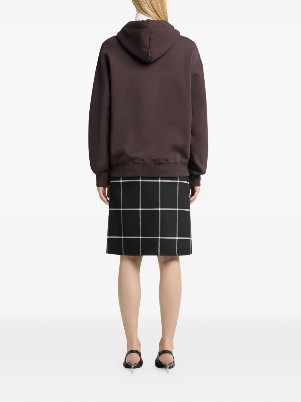 Courrèges Hoodie met logopatch Bruin