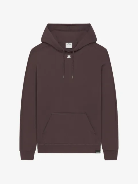 Courrèges logo-patch cotton hoodie