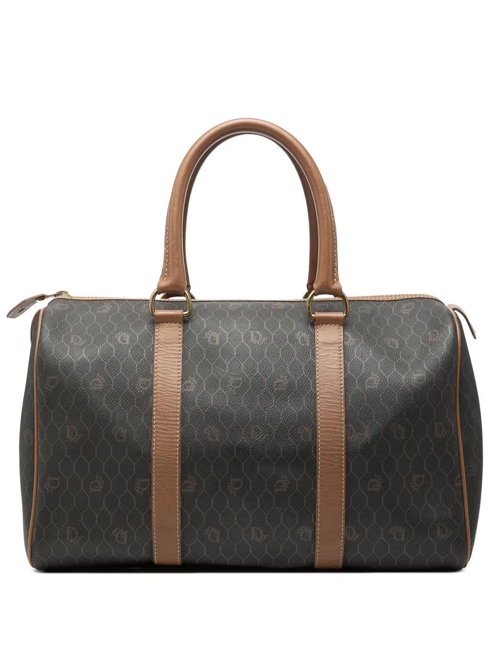 Christian Dior Pre-Owned 20th Century Honeycomb Coated Canvas boston bag - Black
