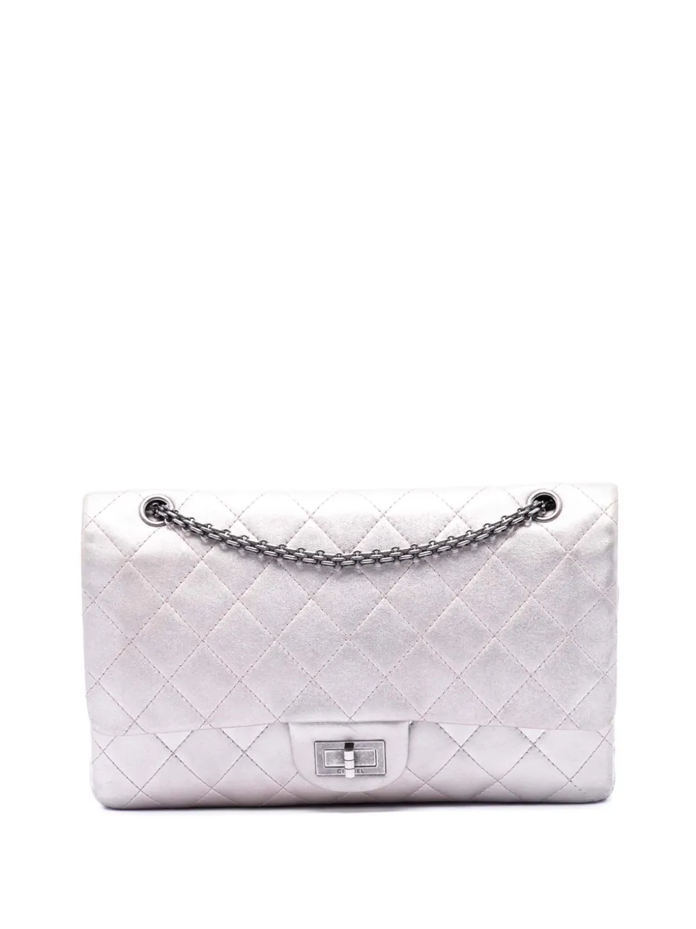CHANEL Pre-Owned 2014 Quilted Iridescent Lambskin Reissue 2.55 Double Flap 227 shoulder bag - Rosa