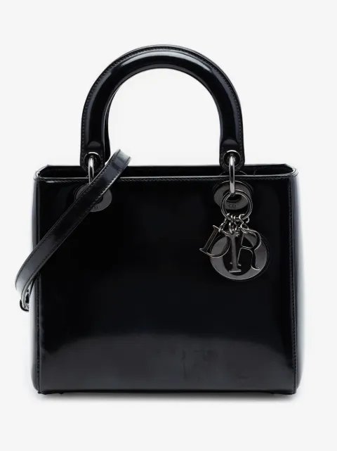 Christian Dior Pre-Owned mellemstor lakeret Lady Dior satchel-taske fra 2013