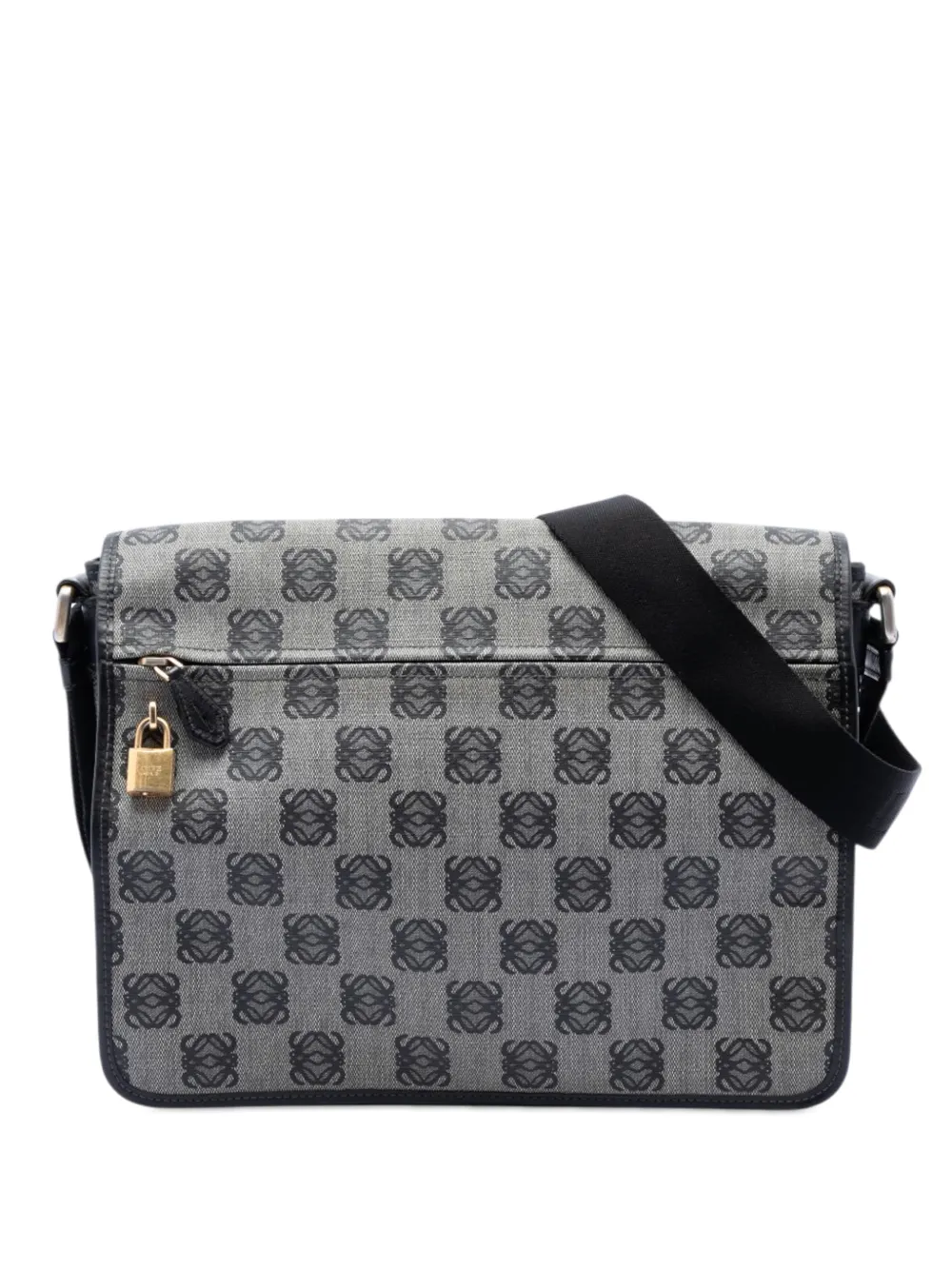 Loewe Pre-Owned 2009 Anagram Coated Canvas Messenger Bag crossbody bag - Grigio