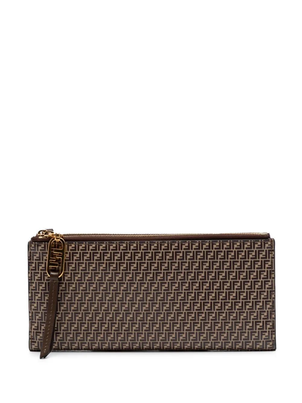 Fendi Pre-Owned 2010-2026 Micro Zucchino Coated Canvas Bifold Wallet long wallets - Marrone