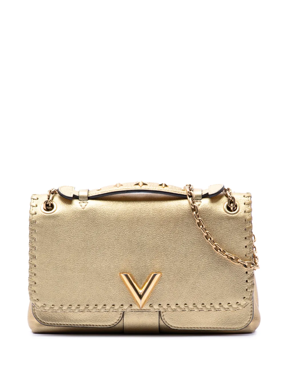 Louis Vuitton Pre-Owned 2017 Metallic Cuir Plume Ecume Very Chain Bag satchel - Oro