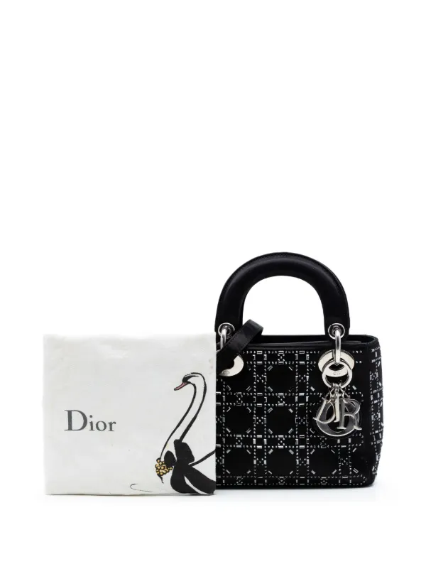 Christian Dior Pre-Owned 2017 Mini Satin Cannage Strass Crystal