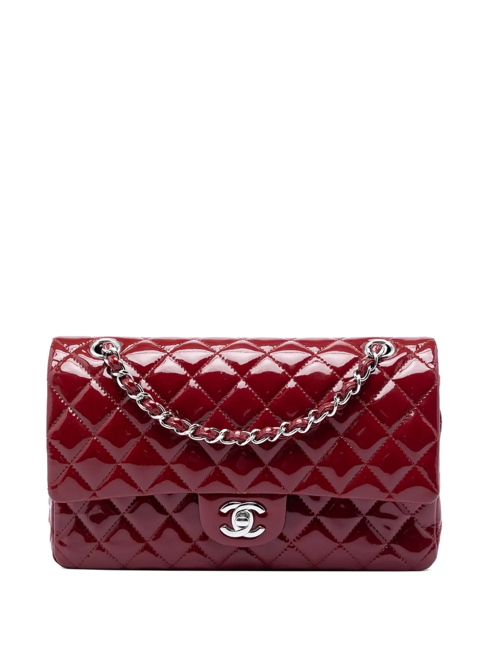 CHANEL Pre-Owned 2011 Medium Classic Patent Double Flap shoulder bag - Rot