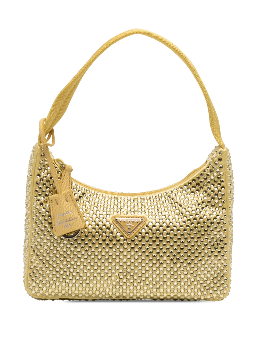 Prada Pre-Owned 2000-2013 Mini Satin Crystal Re Edition 2000 shoulder bag - Giallo