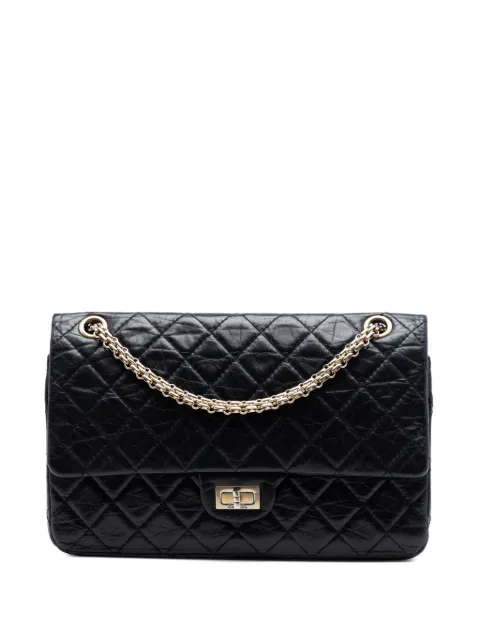 CHANEL Pre-Owned bolsa de hombro Reissue 2.55 Double Flap 226 de piel de becerro capitonada con efecto envejecido 2008-2009