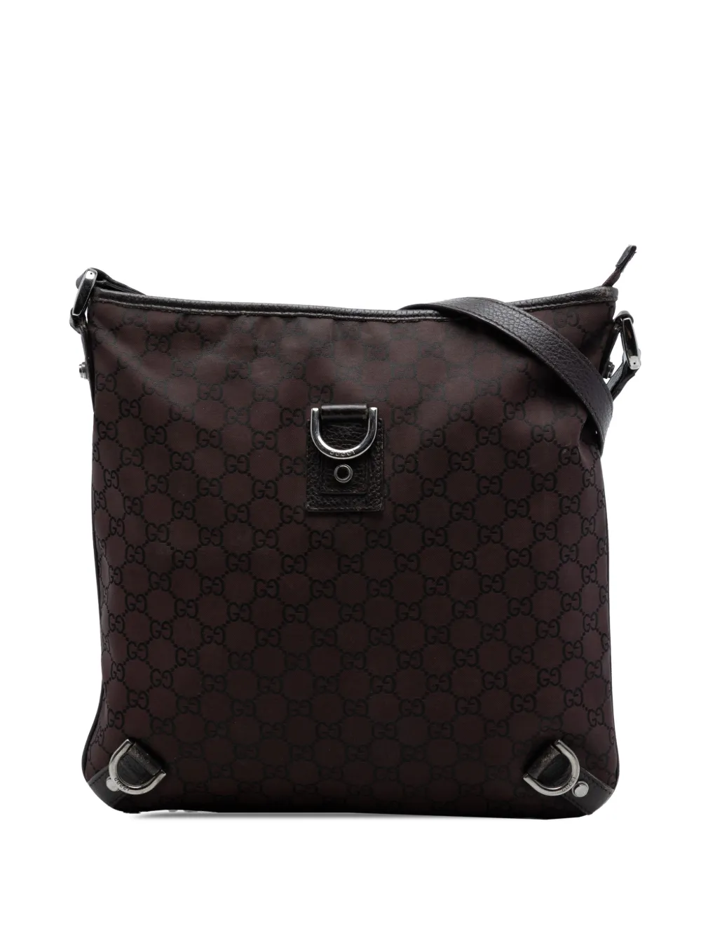 Gucci Pre-Owned 2016-2026 GG Nylon Abbey D Ring crossbody bag - Braun