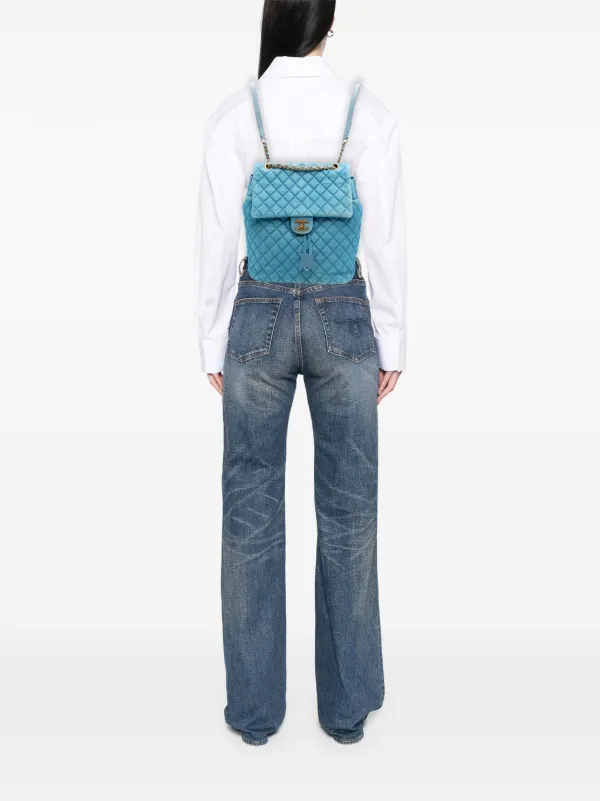 CHANEL Pre-Owned 2016-2017 Large Denim Urban Spirit Backpack