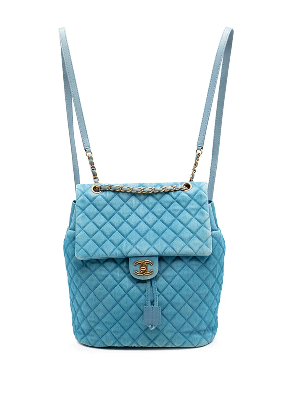 CHANEL Pre-Owned 2016-2017 Large Denim Urban Spirit backpack - Blu