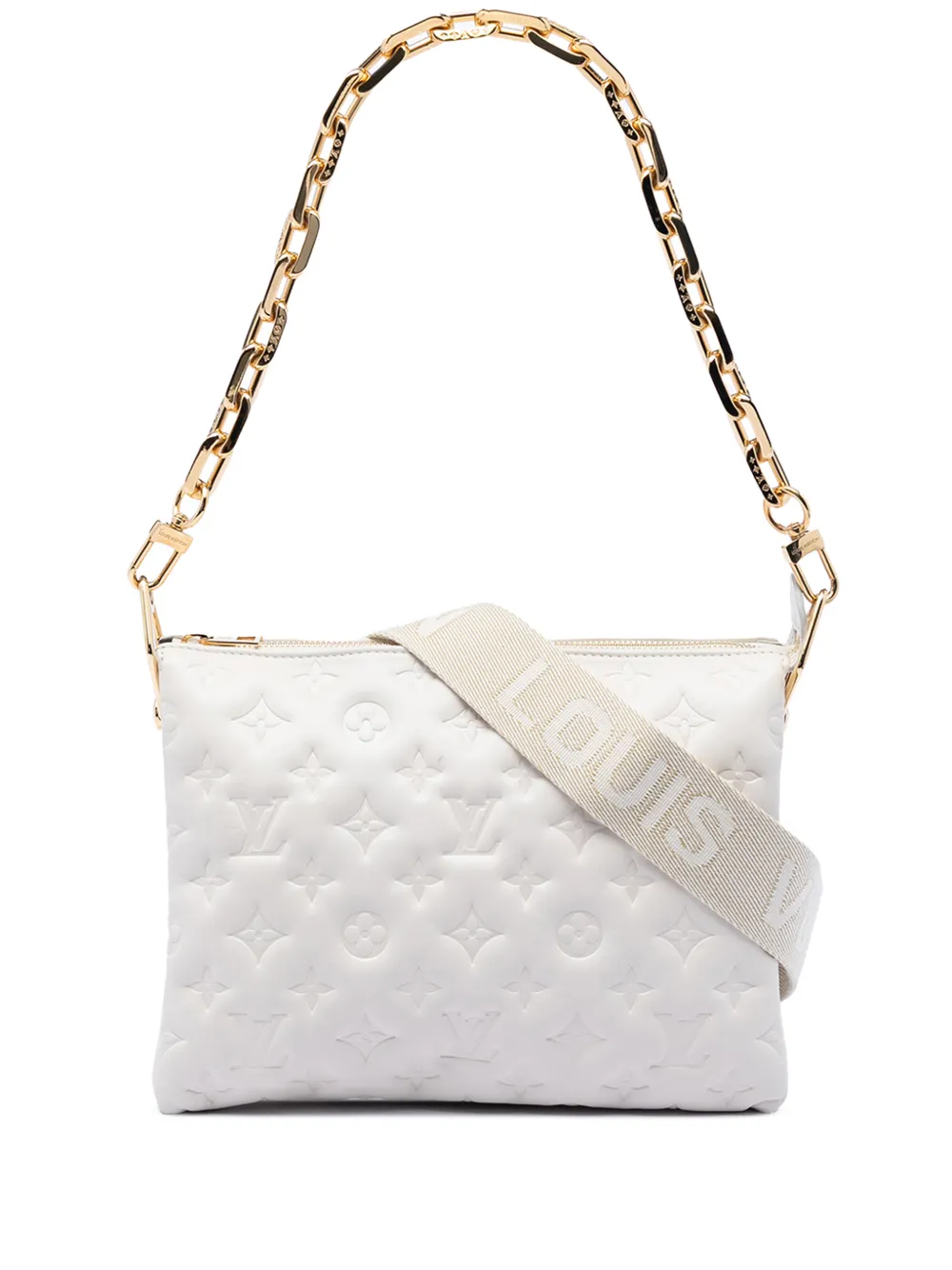Louis Vuitton Pre-Owned 2021-2026 Monogram Embossed Puffy Lambskin Coussin PM satchel - Weiß