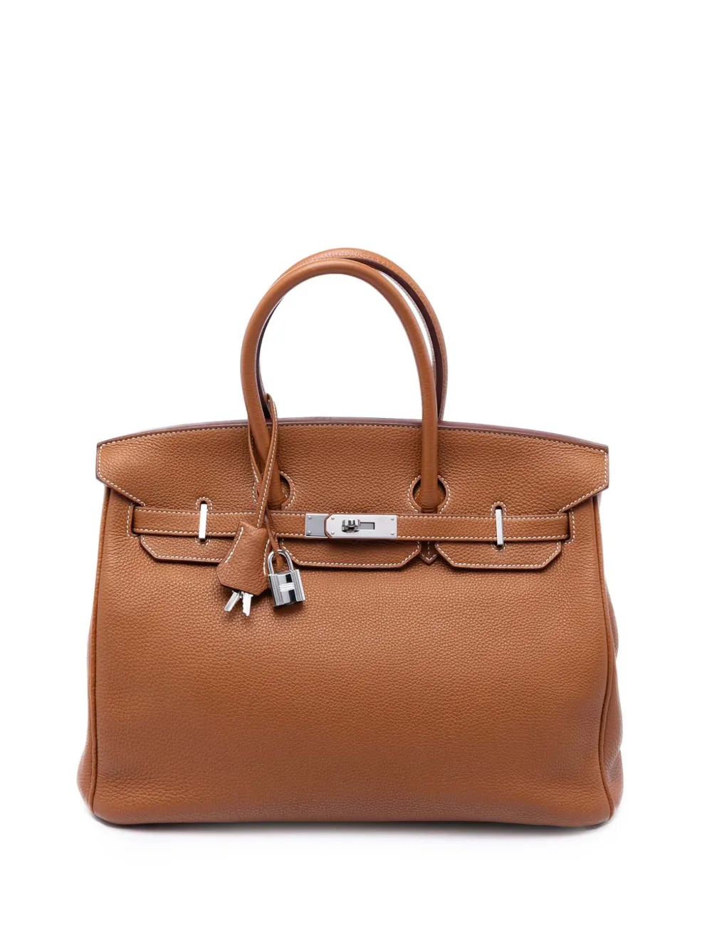 Hermès Pre-Owned 1997-2014 Togo Birkin Retourne 35 handbag - Marrone