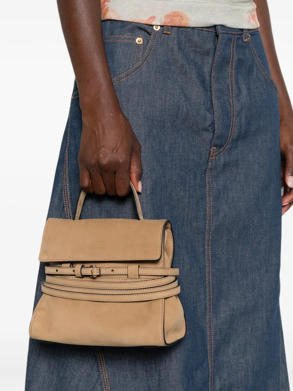 Moschino Kleine Tie Me shopper Beige
