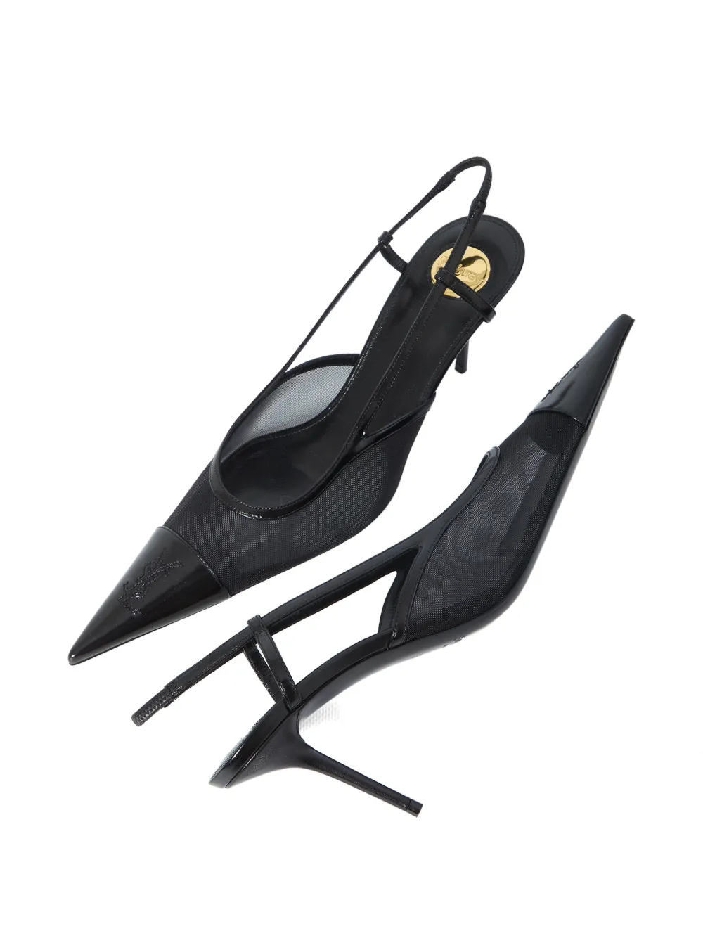 Saint Laurent Renée Cassandre slingback pumps Zwart