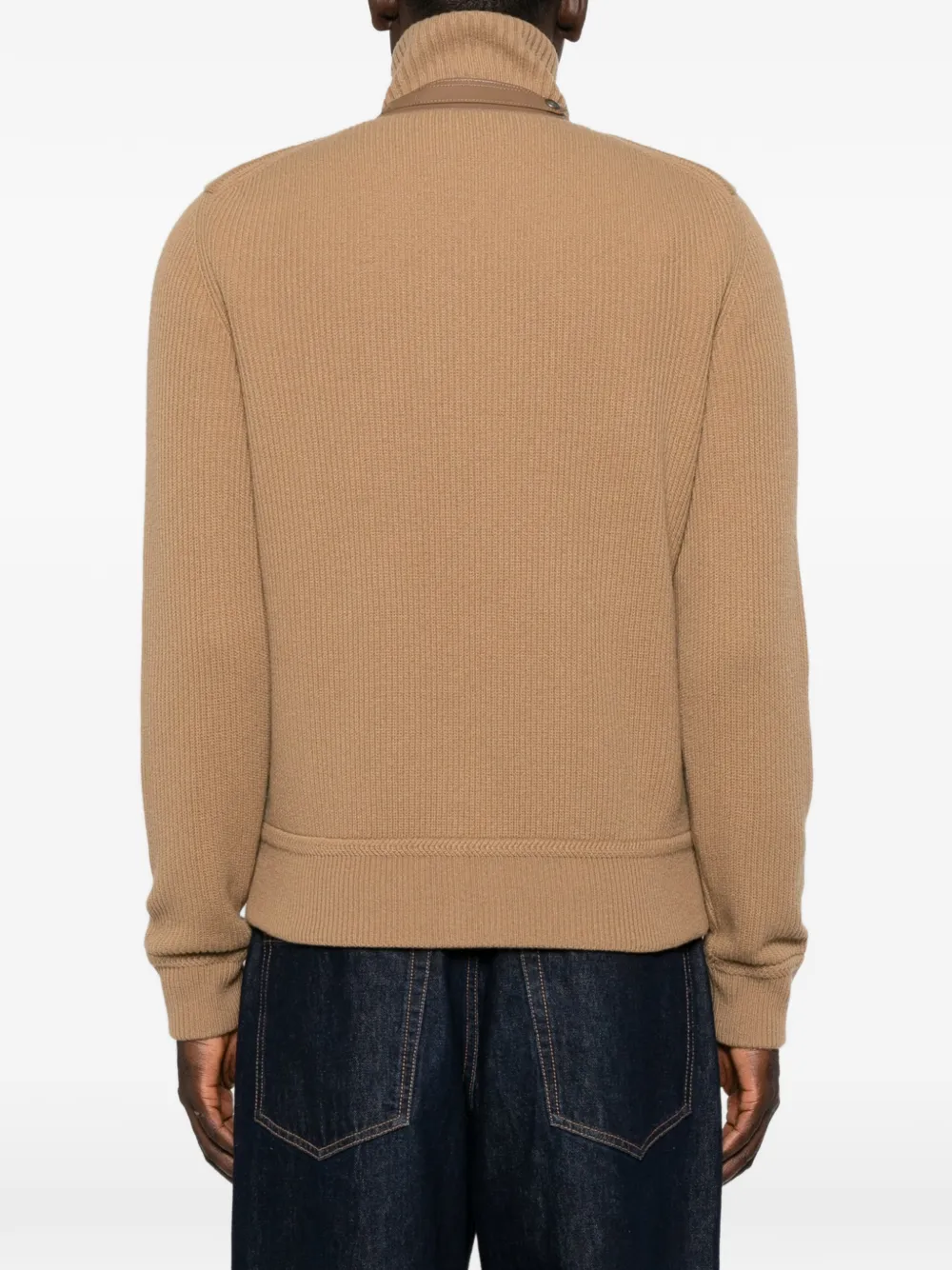 TOM FORD Gewatteerd geribbeld jack Beige