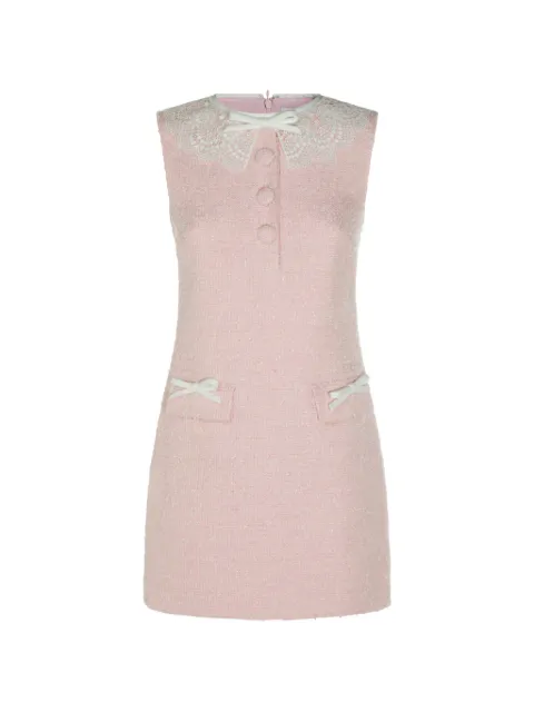 Self-Portrait lace-collar mini dress
