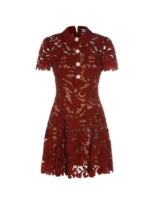 Cherry-print Ruffled Minidress