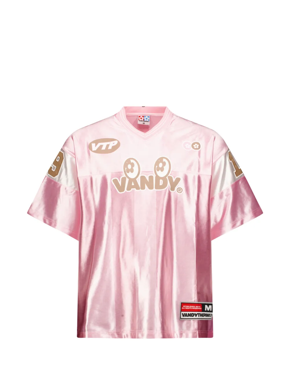 VANDYTHEPINK Eye Logo striped jersey T-shirt - Rosa