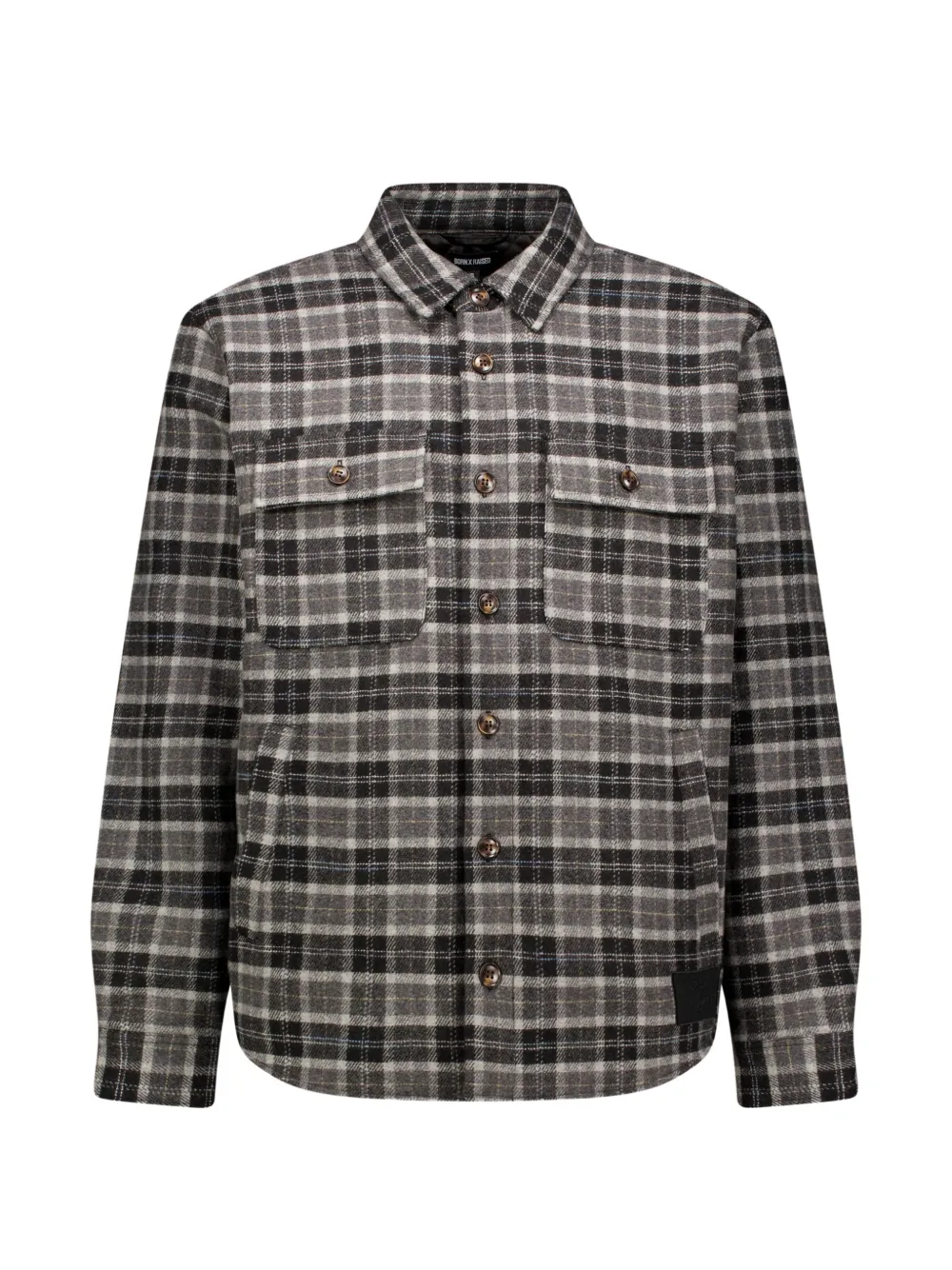 BornxRaised check-pattern flannel shirt jacket - Grigio