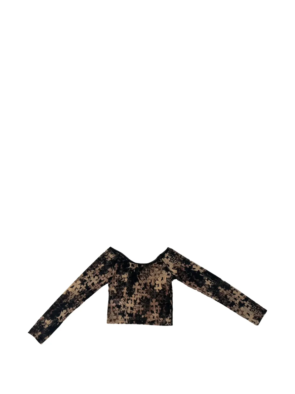 Chrome Hearts Waterfall Cross-print Top In Brown
