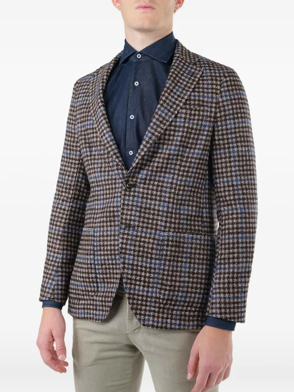 Al Duca D'Aosta 1902 Check Wool Blazer | Brown | FARFETCH ZA
