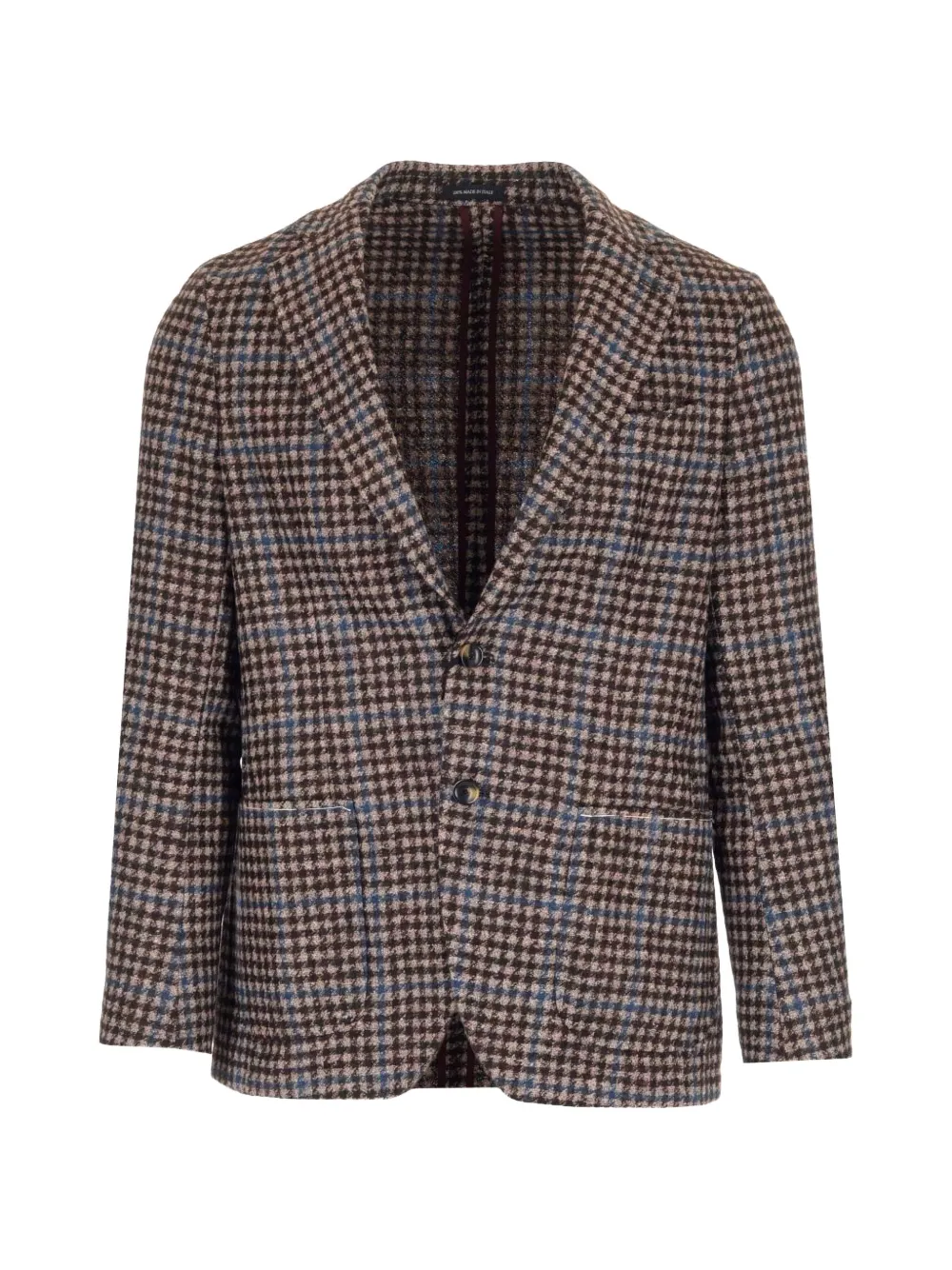 Al Duca D’Aosta 1902 check wool blazer - Marrone