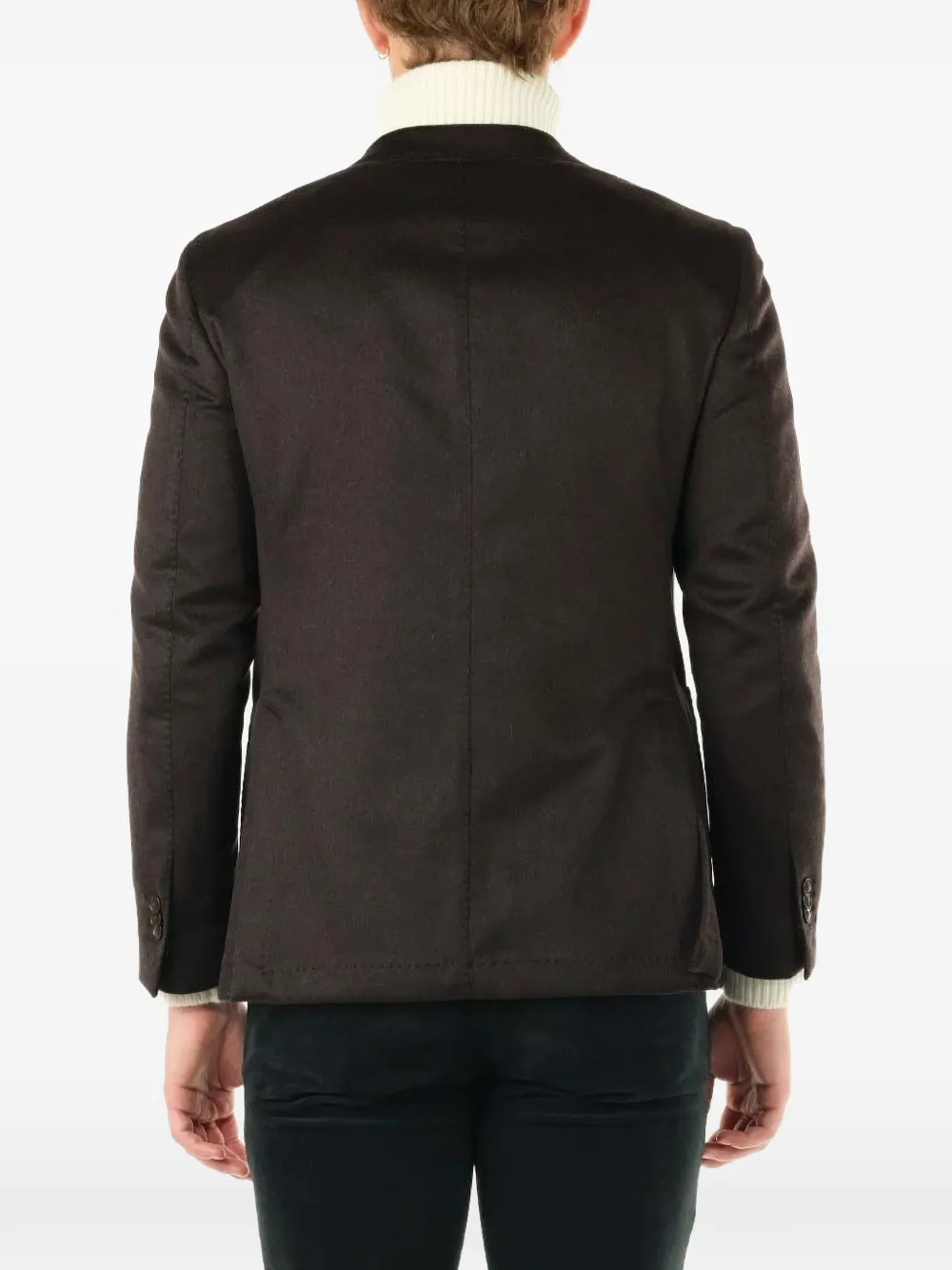 Al Duca D Aosta 1902 Wollen blazer met enkele rij knopen Bruin