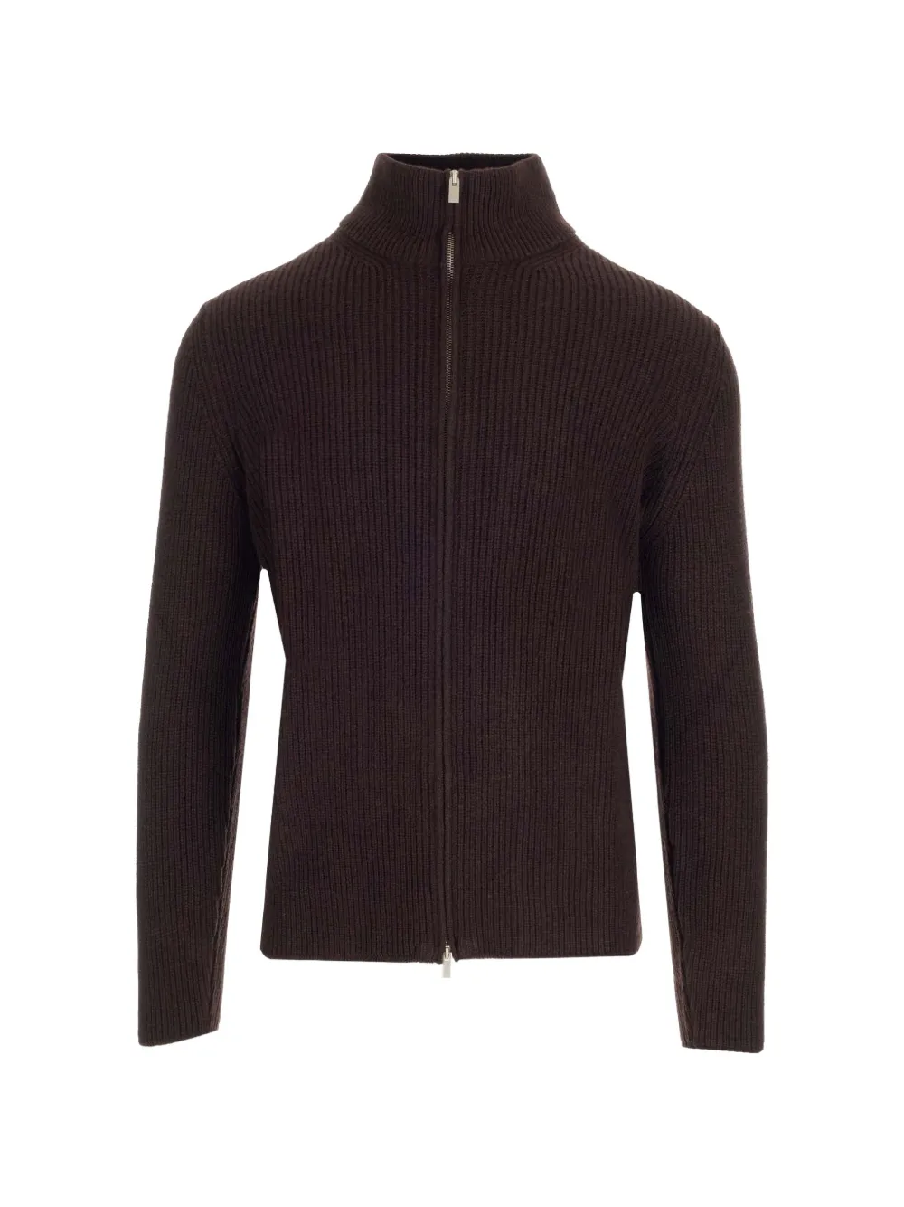 Al Duca D’Aosta 1902 ribbed-knit zip-up sweater - Marrone