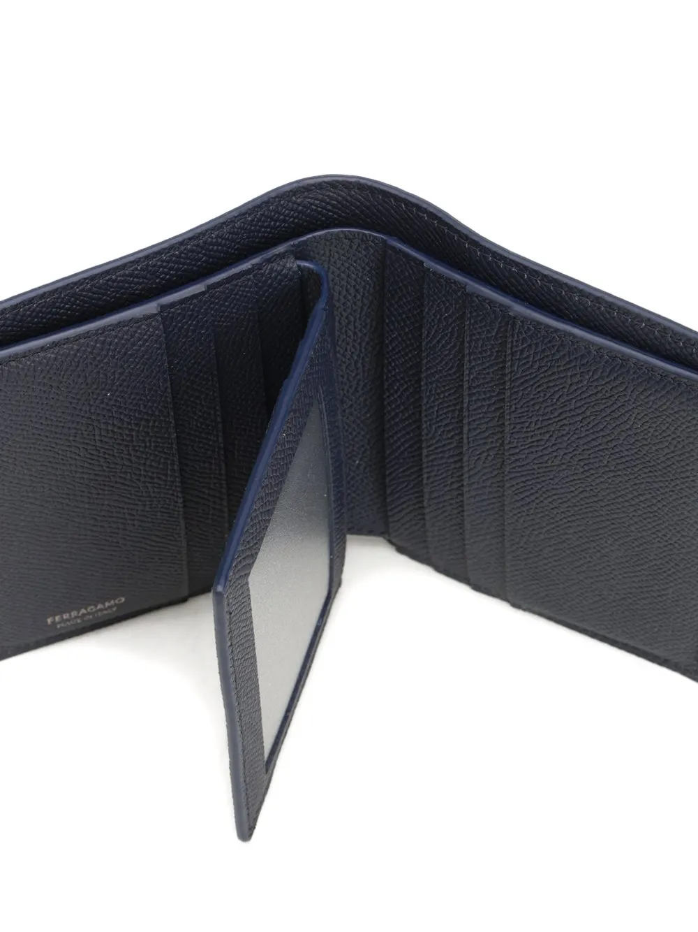 Ferragamo Portemonnee met Gancini-plakkaat van bewerkt leer Blauw