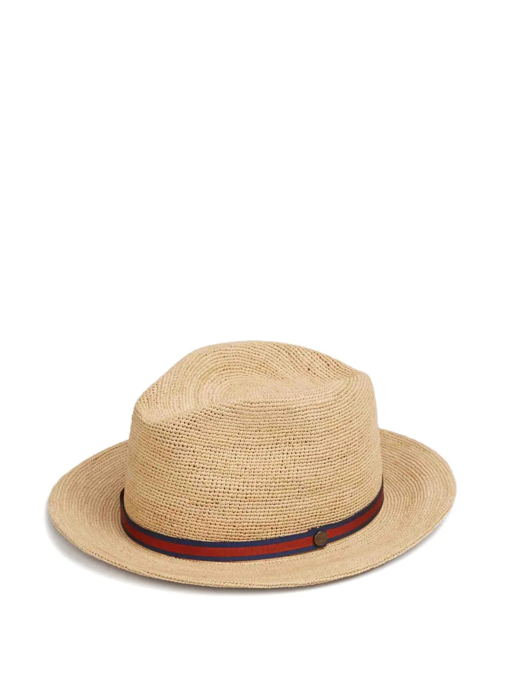 Borsalino Argentina grosgrain-trim woven hat - Toni neutri