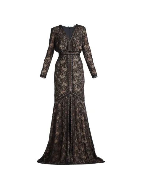 Tadashi Shoji Carelli long-sleeved maxi dress