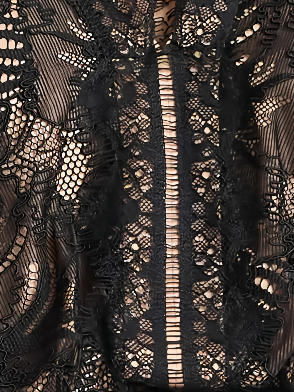 Tadashi Shoji Carelli maxi-jurk met lange mouwen Zwart