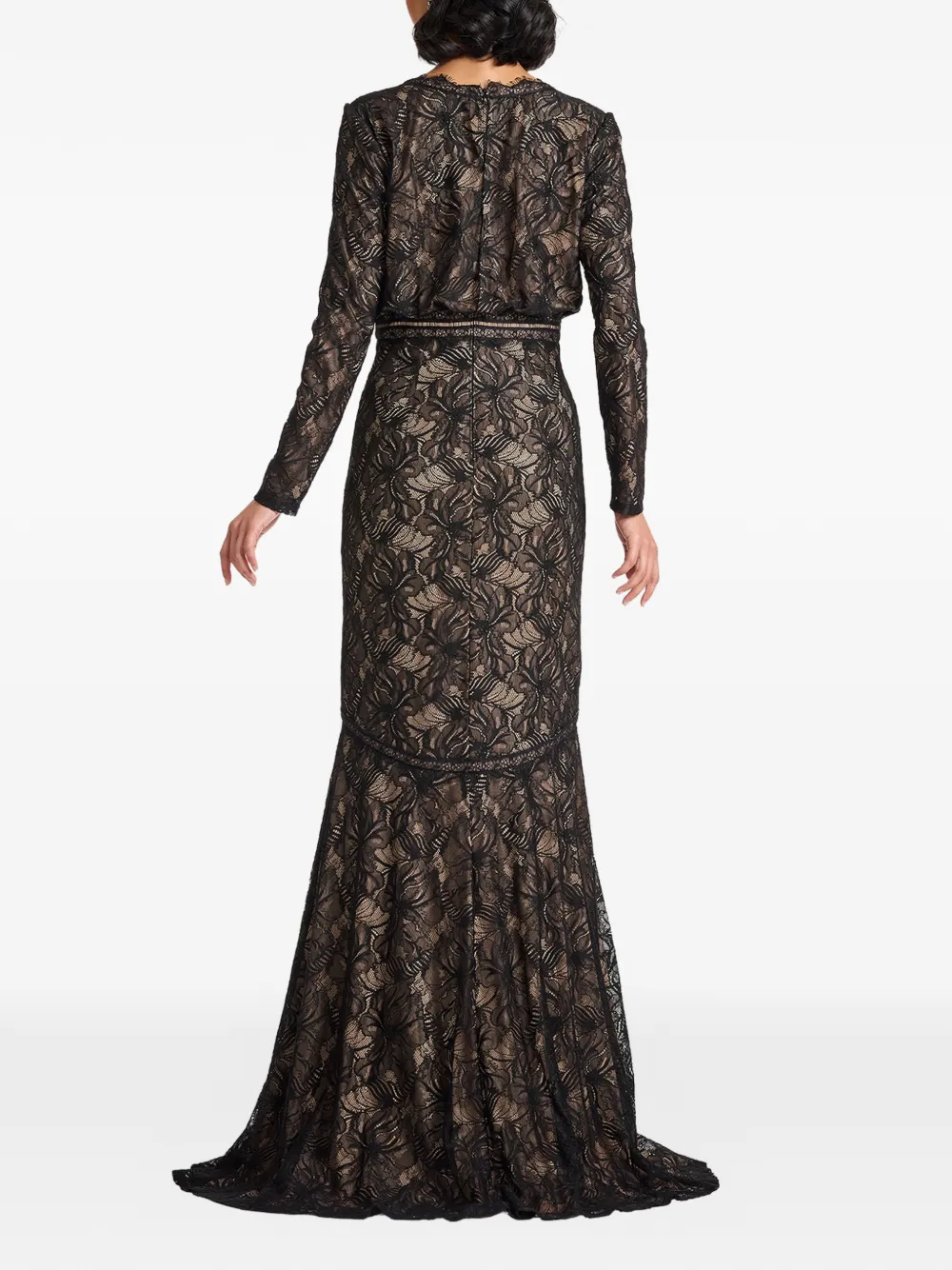 Tadashi Shoji Carelli maxi-jurk met lange mouwen Zwart