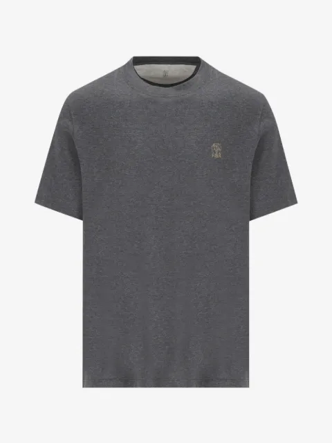 Brunello Cucinelli embroidered-logo T-shirt