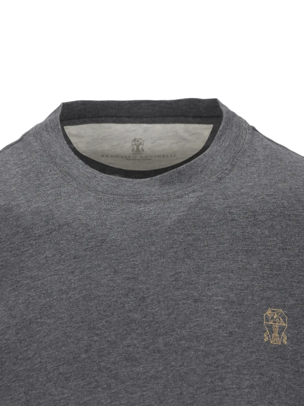 Brunello Cucinelli T-shirt met geborduurd logo Grijs