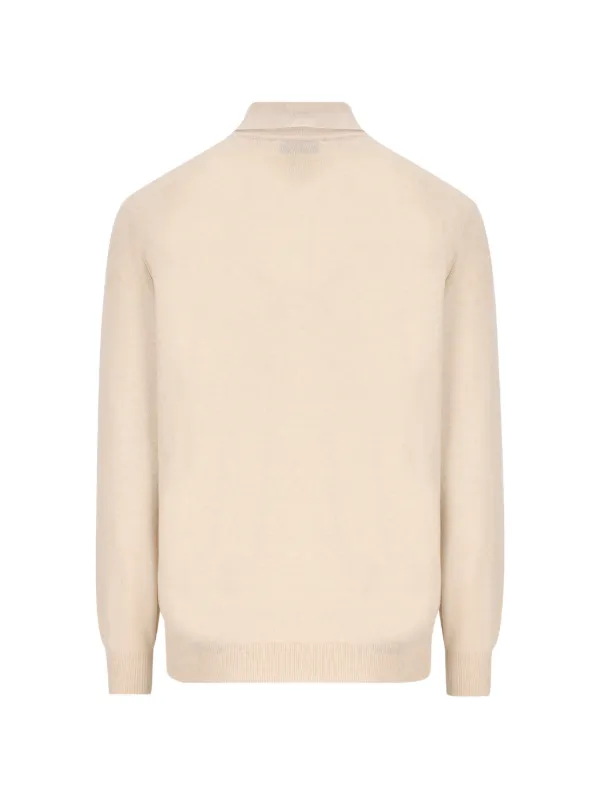 Brunello Cucinelli Cashmere button-placket Sweater | Neutrals