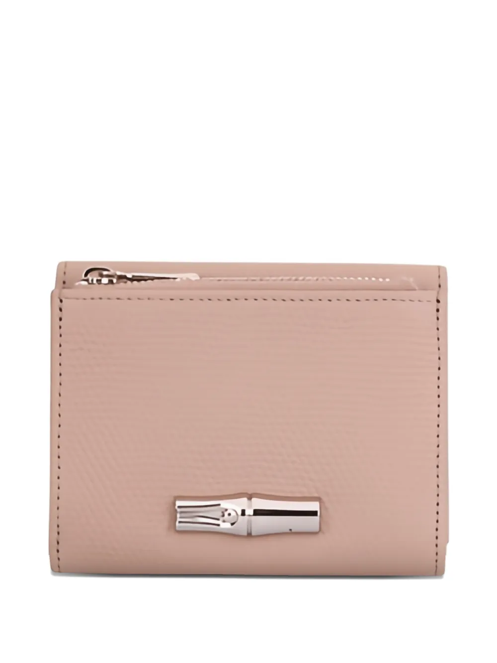 Longchamp Le Roseau leather wallet - Rosa