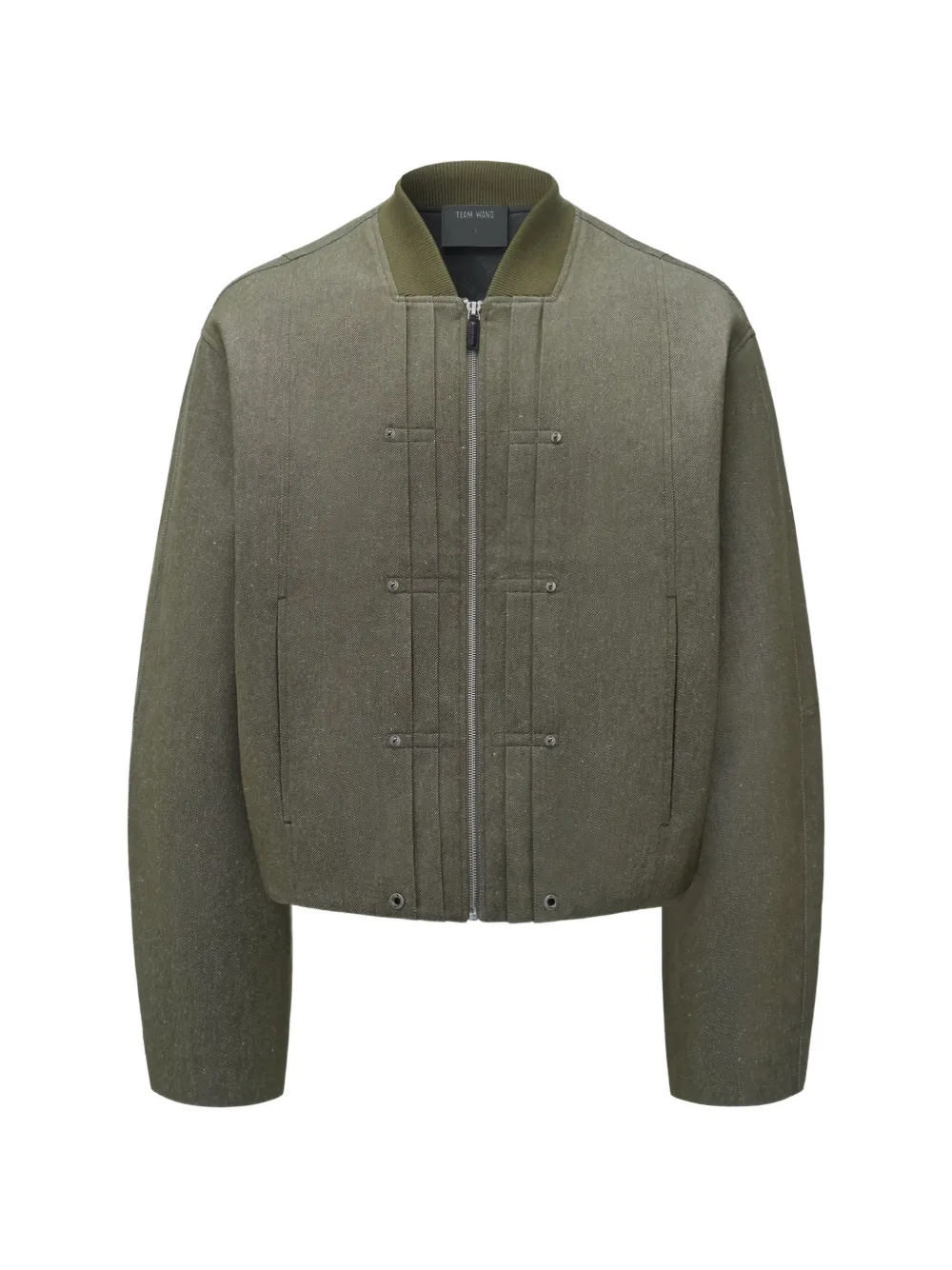 TEAM WANG design Reset panelled zip-up jacket - Verde