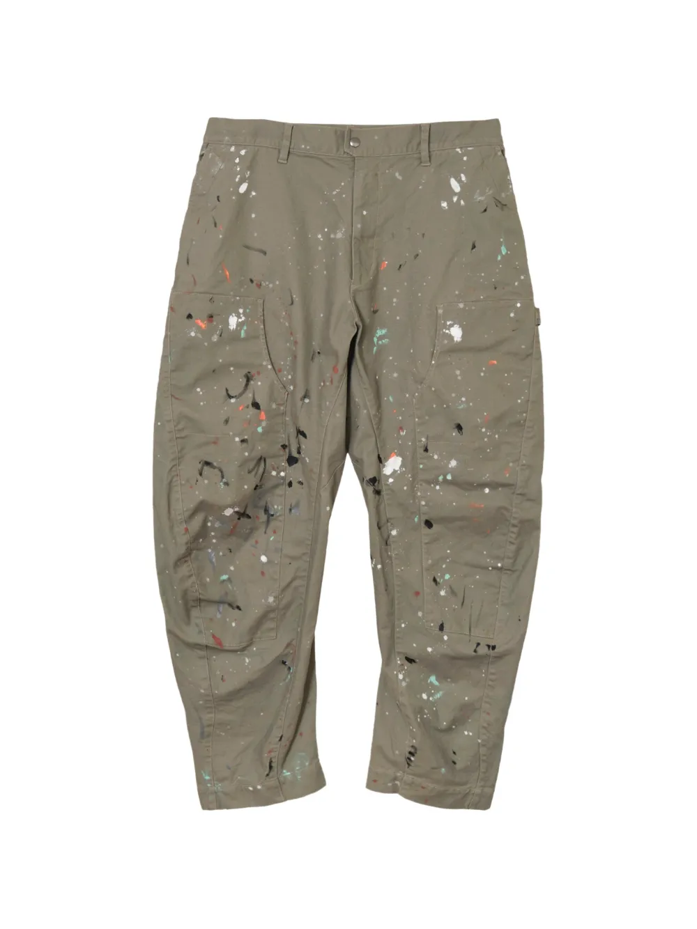 Magic Stick Tradivance paint-splatter trousers - Verde