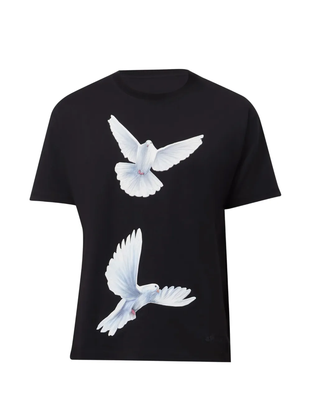 3paradis Freedom Doves T-shirt In Black