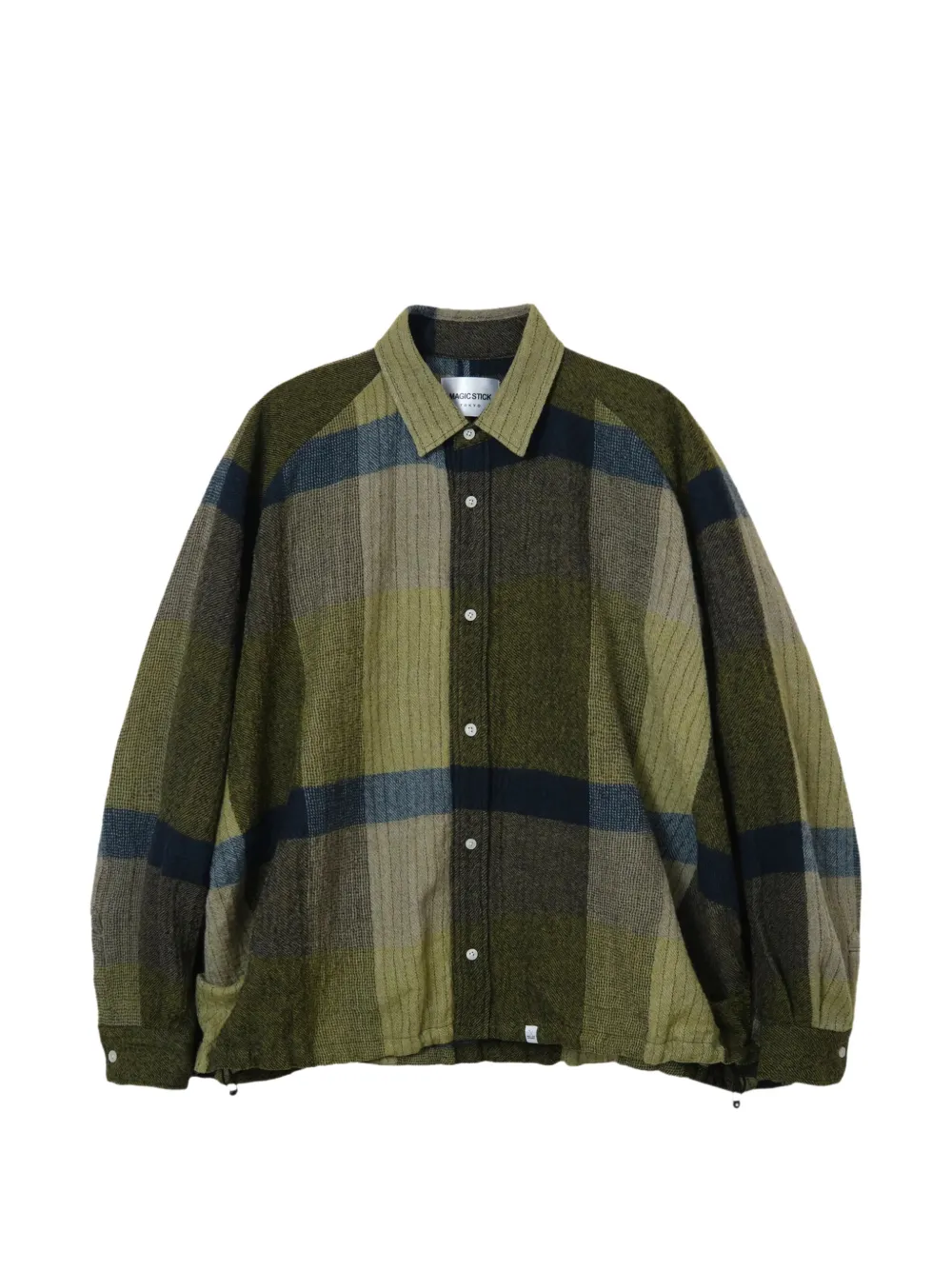Magic Stick Draperie Nel check-pattern shirt - Verde