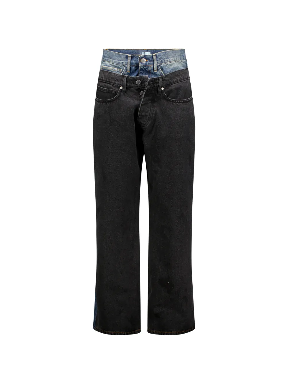 3paradis Double-waist Stonewashed Jeans In Multi