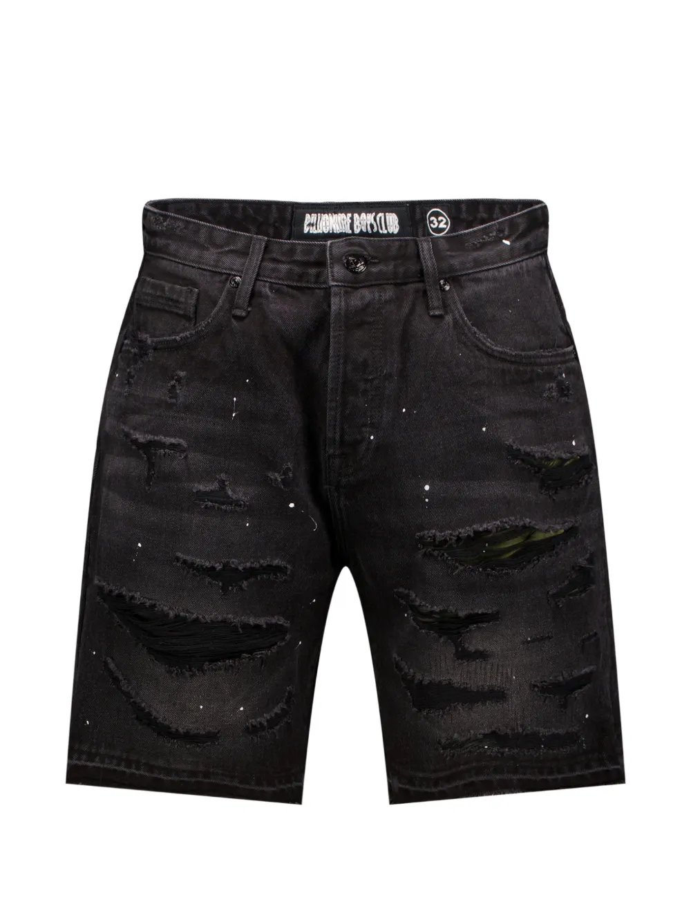 Billionaire Boys Club Outer Limit distressed denim shorts - Nero
