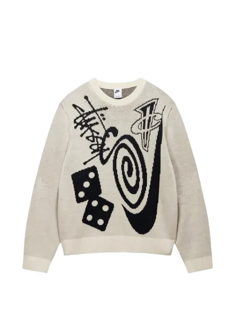 Nike x Stüssy intarsia-knit sweater