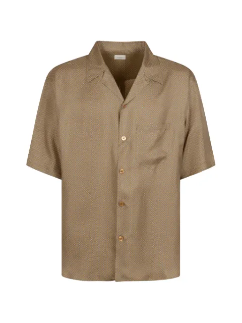 Saint Laurent Camicia in seta con stampa geometrica