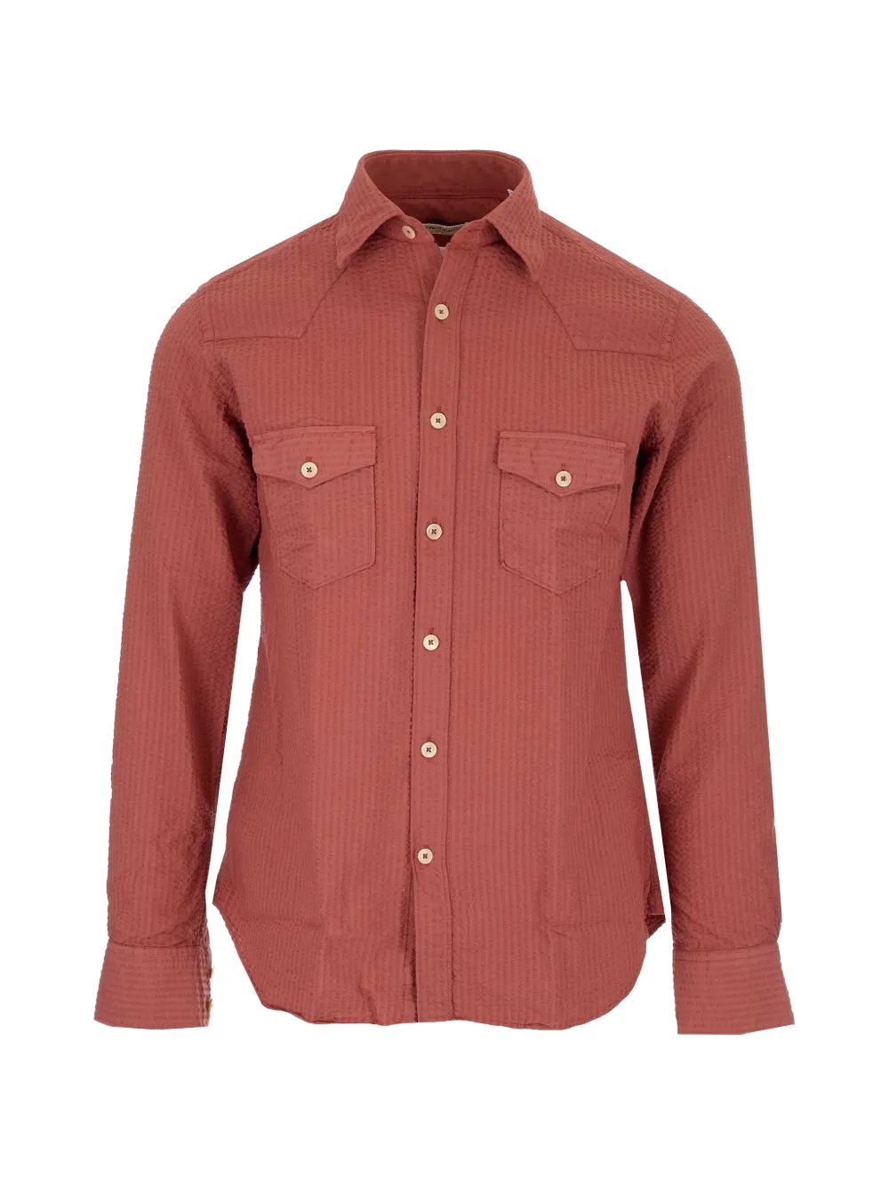 Al Duca D’Aosta 1902 seersucker-cotton shirt - Rot