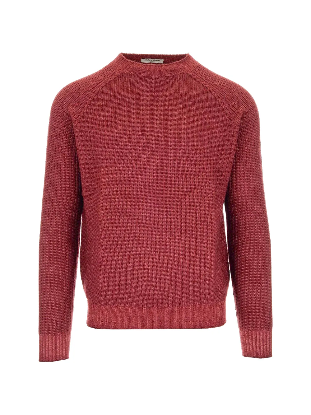 Al Duca D’Aosta 1902 ribbed-knit raglan-sleeve sweater - Rot